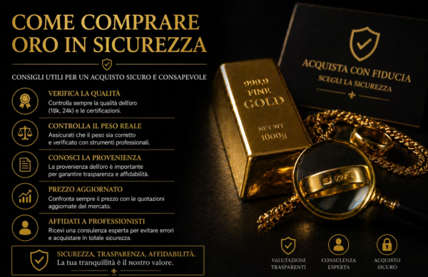 Come comprare oro in sicurezza Come comprare oro in sicurezza