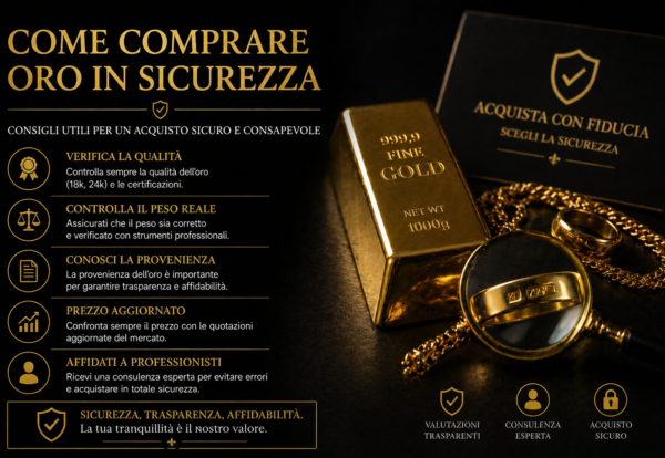 Come comprare oro in sicurezza Come comprare oro in sicurezza