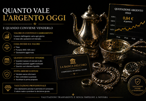Quanto vale l’argento oggi e quando conviene venderlo Quanto vale l’argento oggi e quando conviene venderlo