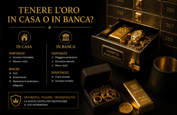 Tenere l’oro in casa o in banca Tenere l’oro in casa o in banca