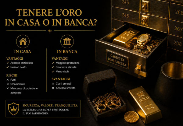 Tenere l’oro in casa o in banca Tenere l’oro in casa o in banca